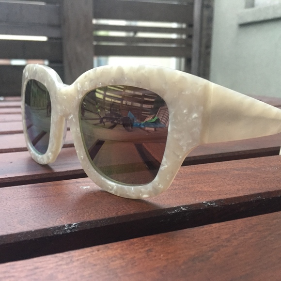 ROBERI AND FRAUD ACETATE MIRRORED SUNGLASSES - Picture 3 of 8